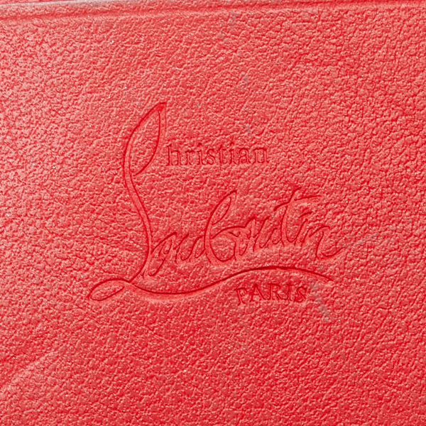 クリスチャンルブタン スタッズ ラウンドファスナー コインケース ブラック レザー レディース Christian Louboutin 【中古】