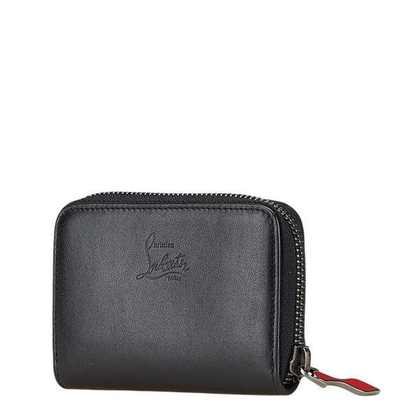 クリスチャンルブタン スタッズ ラウンドファスナー コインケース ブラック レザー レディース Christian Louboutin 【中古】