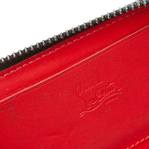 クリスチャンルブタン スタッズ ラウンドファスナー コインケース ブラック レザー レディース Christian Louboutin 【中古】