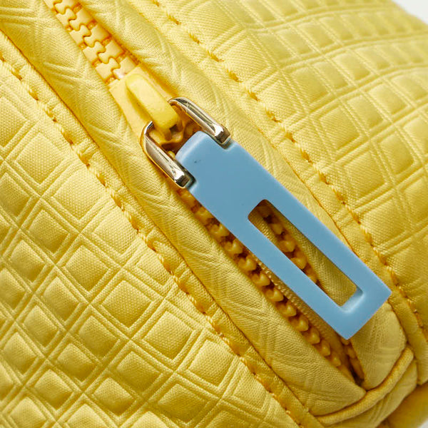 トリーバーチ ロゴ ポーチ コスメポーチ 小物入れ イエロー キャンバス レディース Tory Burch 【中古】