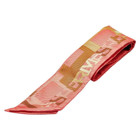 エルメス ツイリー キャピタルズ スカーフ ピンク マルチカラー シルク レディース HERMES 【中古】