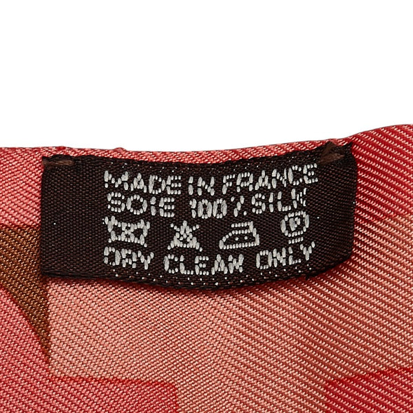 エルメス ツイリー キャピタルズ スカーフ ピンク マルチカラー シルク レディース HERMES 【中古】