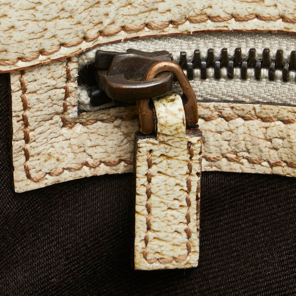 グッチ GGキャンバス ハンドバッグ トートバッグ 124261 ベージュ キャンバス レザー レディース GUCCI 【中古】