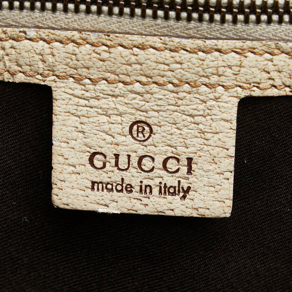 グッチ GGキャンバス ハンドバッグ トートバッグ 124261 ベージュ キャンバス レザー レディース GUCCI 【中古】