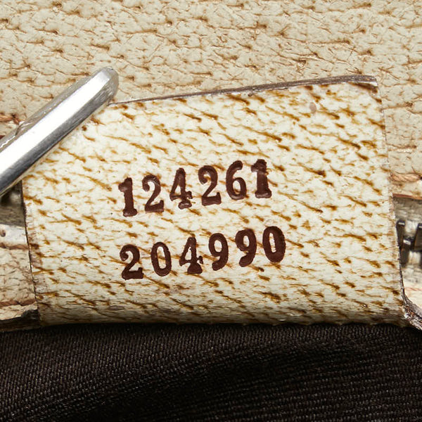 グッチ GGキャンバス ハンドバッグ トートバッグ 124261 ベージュ キャンバス レザー レディース GUCCI 【中古】