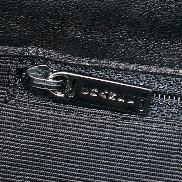 シャネル チョコバー ショルダーバッグ ブラック ラムスキン レディース CHANEL 【中古】