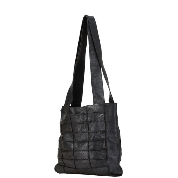 シャネル チョコバー ショルダーバッグ ブラック ラムスキン レディース CHANEL 【中古】