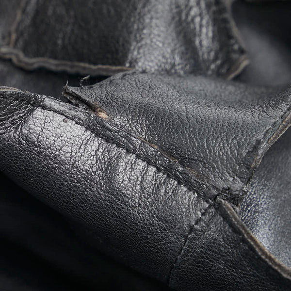 シャネル チョコバー ショルダーバッグ ブラック ラムスキン レディース CHANEL 【中古】