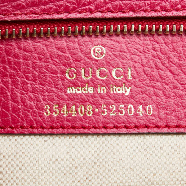 グッチ スウィング トートバッグ ショルダーバッグ 354408 ピンク レザー レディース GUCCI 【中古】