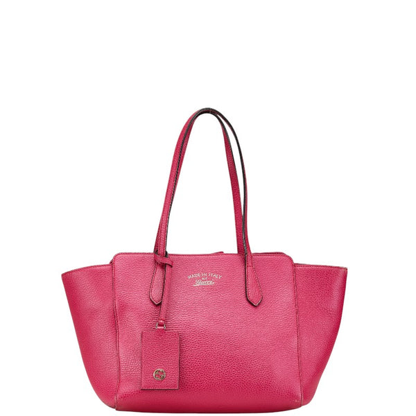 グッチ スウィング トートバッグ ショルダーバッグ 354408 ピンク レザー レディース GUCCI 【中古】