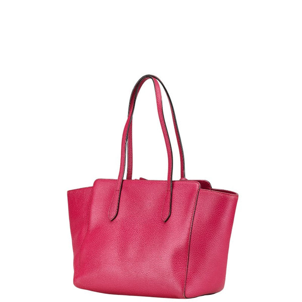 グッチ スウィング トートバッグ ショルダーバッグ 354408 ピンク レザー レディース GUCCI 【中古】