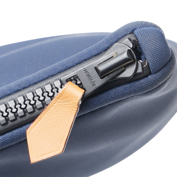 エルメス トゥルース フラット ネオバンGM ポーチ ネイビー ポリアミド レディース HERMES 【中古】