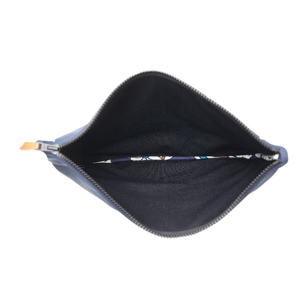 エルメス トゥルース フラット ネオバンGM ポーチ ネイビー ポリアミド レディース HERMES 【中古】