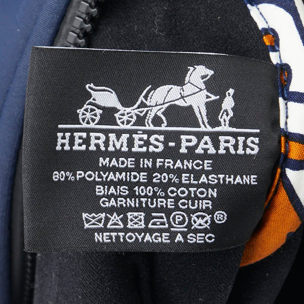 エルメス トゥルース フラット ネオバンGM ポーチ ネイビー ポリアミド レディース HERMES 【中古】