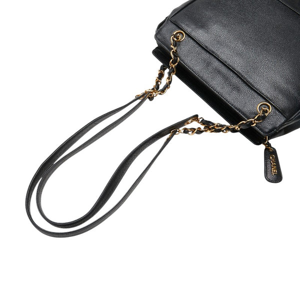 シャネル トートバッグ ワンショルダーバッグ ブラック キャビアスキン レディース CHANEL 【中古】