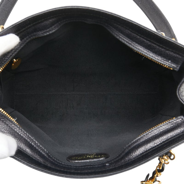 シャネル トートバッグ ワンショルダーバッグ ブラック キャビアスキン レディース CHANEL 【中古】