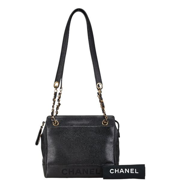 シャネル トートバッグ ワンショルダーバッグ ブラック キャビアスキン レディース CHANEL 【中古】