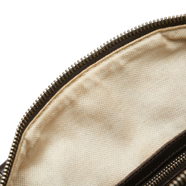 グッチ GGキャンバス シェリーライン ボストンバッグ ショルダーバッグ 2WAY 247205 ブラウン キャンバス レザー レディース GUCCI 【中古】