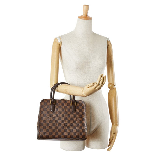 ルイ ヴィトン ダミエ トリアナ ハンドバッグ N51155  ブラウン PVC レザー レディース LOUIS VUITTON 【中古】
