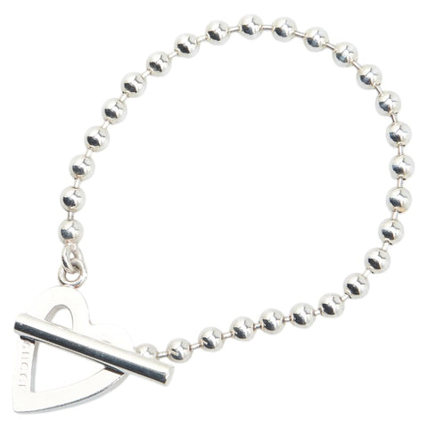 グッチ ハート ボールチェーン ブレスレット SV925 シルバー レディース GUCCI 【中古】