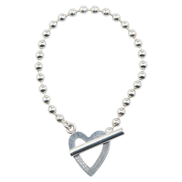 グッチ ハート ボールチェーン ブレスレット SV925 シルバー レディース GUCCI 【中古】