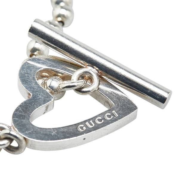 グッチ ハート ボールチェーン ブレスレット SV925 シルバー レディース GUCCI 【中古】