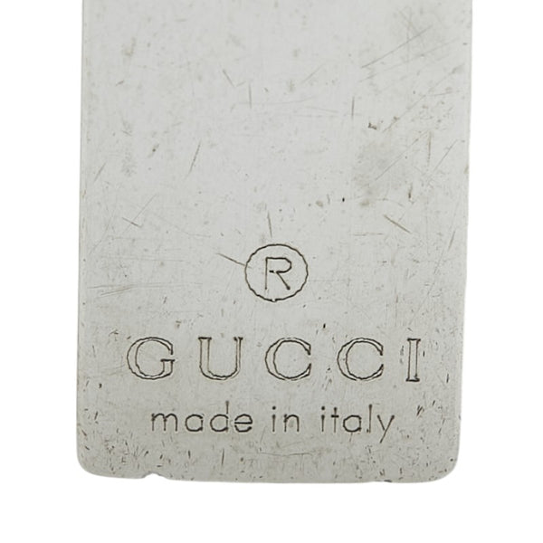 グッチ ロゴプレート ダブル ボールチェーン ネックレス SV925 シルバー レディース GUCCI 【中古】