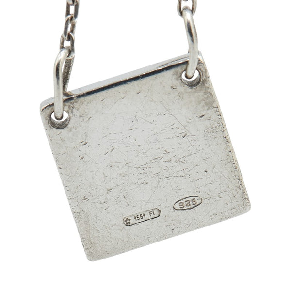グッチ ロゴ スクエア プレート ブレスレット #18 SV925 シルバー レディース GUCCI 【中古】