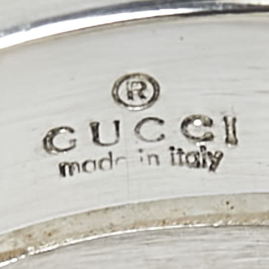 グッチ ロゴ スネーク リング 指輪 シルバー SV925 シルバー レディース GUCCI 【中古】