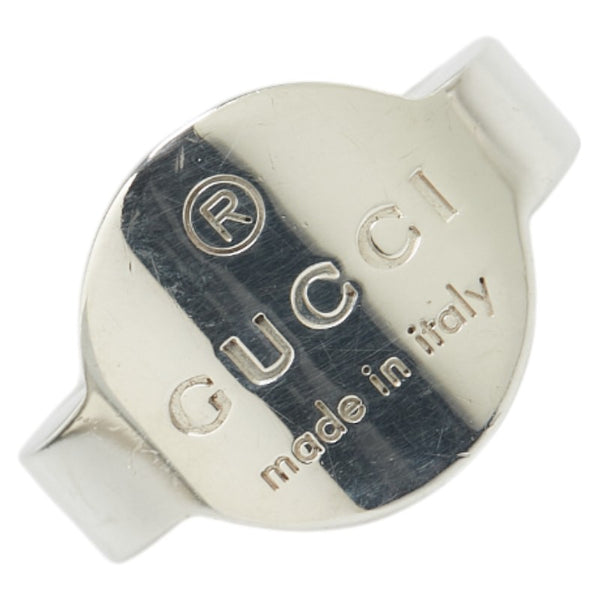 グッチ ロゴプレート リング 指輪 SV925 シルバー レディース GUCCI 【中古】
