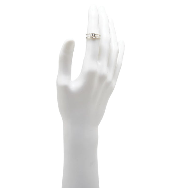 グッチ インターロッキングG スリム オープン バンド リング 指輪 #13 SV925 シルバー レディース GUCCI 【中古】