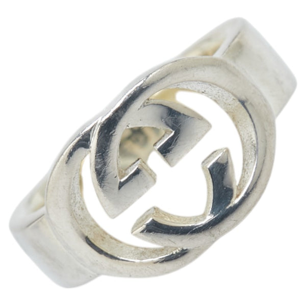 グッチ インターロッキングG リング 指輪 #7 SV925 シルバー レディース GUCCI 【中古】