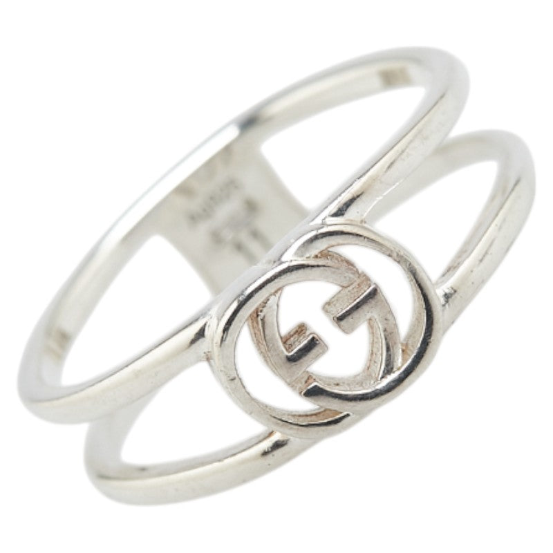 グッチ インターロッキングG リング 指輪 シルバー SV925 シルバー レディース GUCCI 【中古】