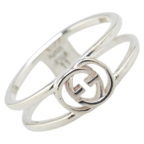グッチ インターロッキングG リング 指輪 シルバー SV925 シルバー レディース GUCCI 【中古】