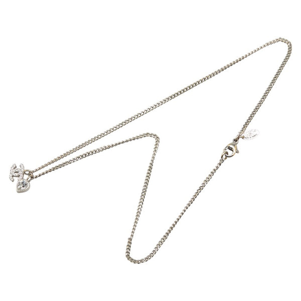 シャネル ココマーク ハートモチーフ ネックレス シルバー メタル ラインストーン レディース CHANEL 【中古】