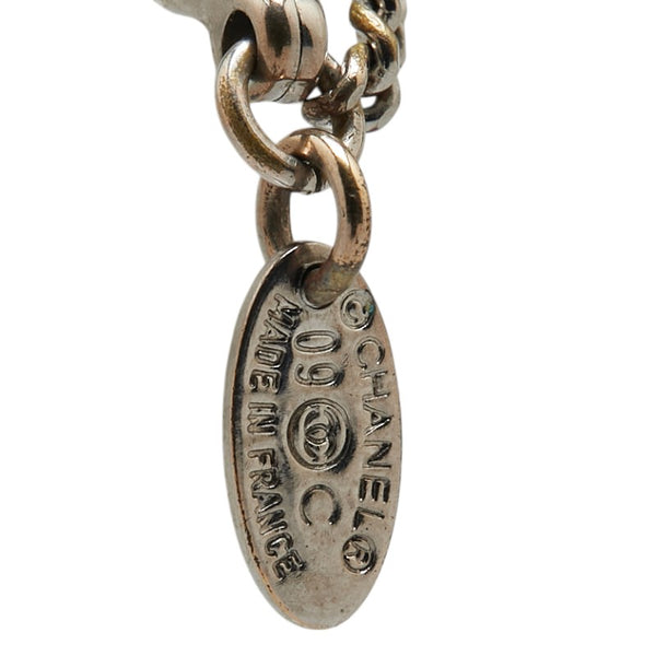 シャネル ココマーク ハートモチーフ ネックレス シルバー メタル ラインストーン レディース CHANEL 【中古】