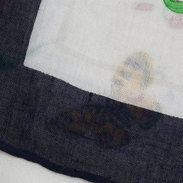 グッチ フローラ スカーフ ホワイト マルチカラー コットン レディース GUCCI 【中古】