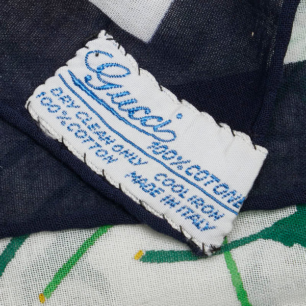 グッチ フローラ スカーフ ホワイト マルチカラー コットン レディース GUCCI 【中古】