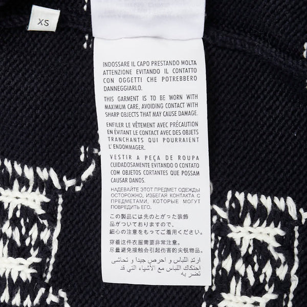 グッチ GG ボーダー ニット ジップアップジャケット サイズ:XS 545701 ブラック ホワイト レッド コットン メンズ GUCCI 【中古】