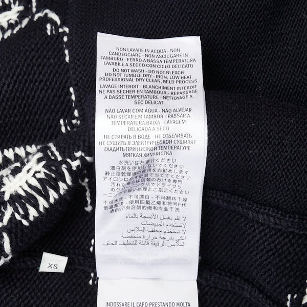 グッチ GG ボーダー ニット ジップアップジャケット サイズ:XS 545701 ブラック ホワイト レッド コットン メンズ GUCCI 【中古】