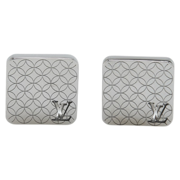 ルイ ヴィトン ブトン ドゥ マンシェット シャンゼリゼ ケース付き カフス M65043 シルバー メタル PVC メンズ LOUIS VUITTON 【中古】