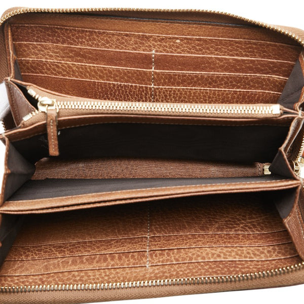 グッチ グッチシマ バンブー 長財布 ラウンドファスナー 308281 ブラウン レザー レディース GUCCI 【中古】