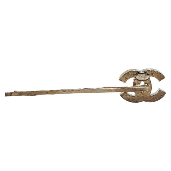 シャネル ココマーク ラインストーン ヘアアクセサリー ヘアピン ゴールド メッキ レディース CHANEL 【中古】