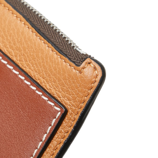 ロエベ アナグラム フラグメントケース カードケース 小銭入れ タン ブラウン レザー レディース LOEWE 【中古】