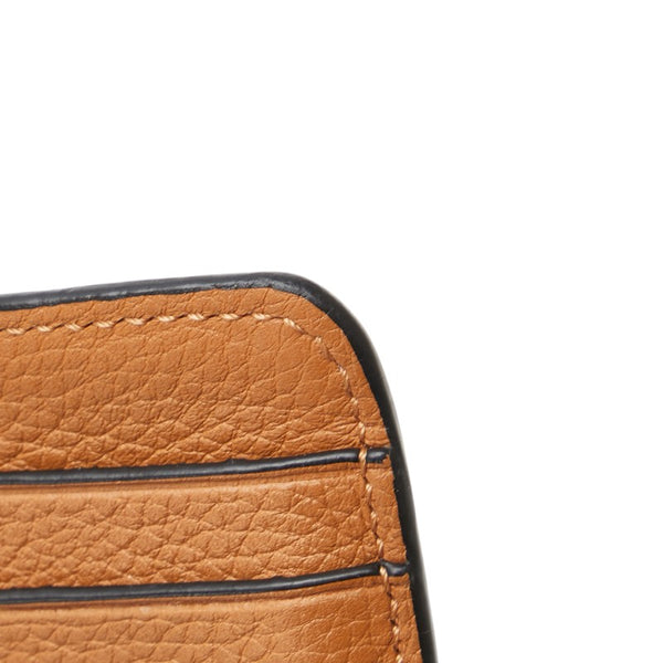ロエベ アナグラム フラグメントケース カードケース 小銭入れ タン ブラウン レザー レディース LOEWE 【中古】