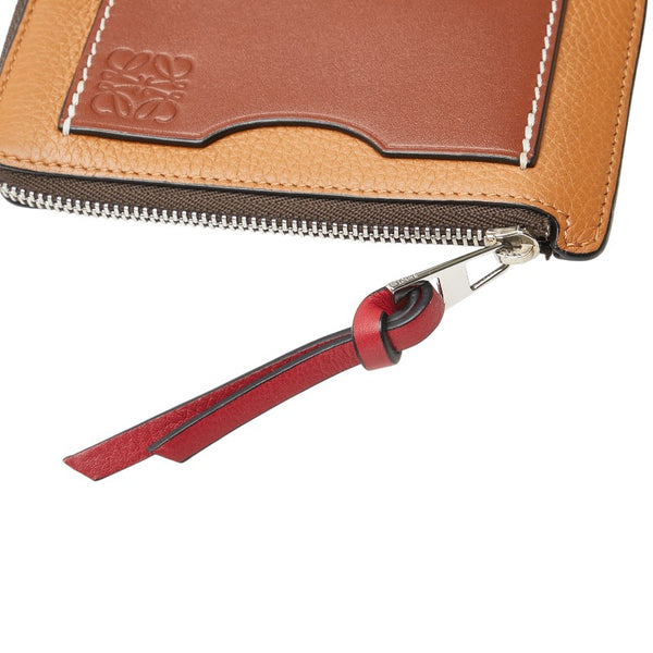 ロエベ アナグラム フラグメントケース カードケース 小銭入れ タン ブラウン レザー レディース LOEWE 【中古】