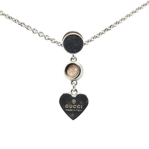 グッチ ハートモチーフ ネックレス シルバー パープル SV925 シルバー アメジスト レディース GUCCI 【中古】