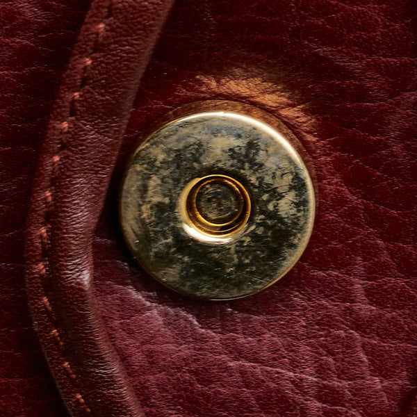 カルティエ マストライン 斜め掛け ショルダーバッグ ボルドー レザー レディース CARTIER 【中古】