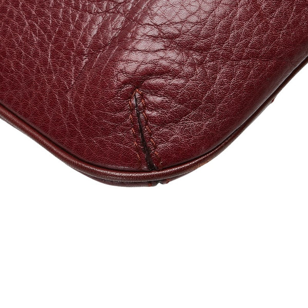 カルティエ マストライン 斜め掛け ショルダーバッグ ボルドー レザー レディース CARTIER 【中古】