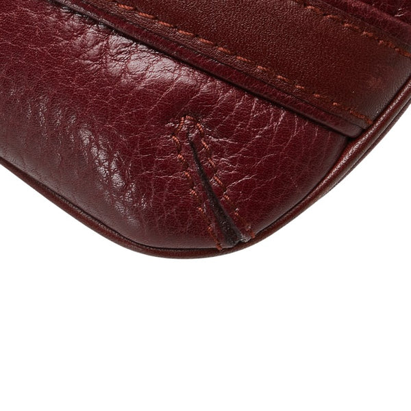 カルティエ マストライン 斜め掛け ショルダーバッグ ボルドー レザー レディース CARTIER 【中古】